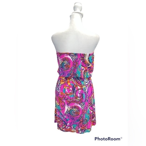 Lily Pulitzer Atwood Strapless Dress in Sea And Be Seen Size XS - Picture 4 of 7